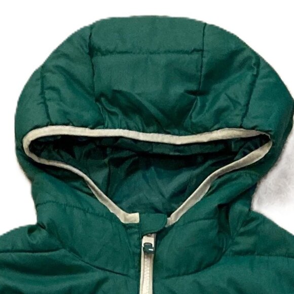 Zara Boys Green Puffer Vest Hooded Quilted Jacket Size 7/8 Down Filled - Picture 7 of 11